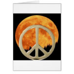 GOLD PEACE MOON GREETING CARDS