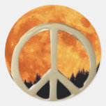 GOLD PEACE MOON STICKER