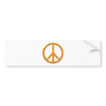GOLD PEACE SIGN BUMPER STICKER