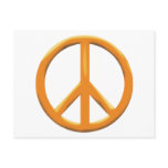 GOLD PEACE SIGN POST CARD