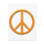 GOLD PEACE SIGN POSTCARD