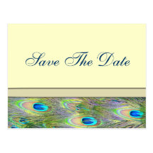 Gold Peacock Wedding Invitations Post Cards