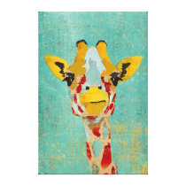 Gold Peeking Giraffe Art Canvas canvas prints