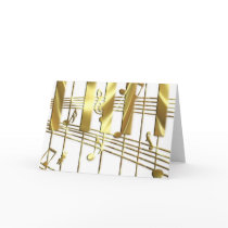 Gold Piano Keyboard Cards