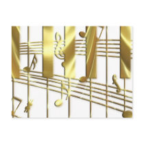 Gold Piano Keyboard Postcards