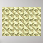 Gold Plaster and Cardboard Labyrinth Poster