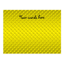 Gold polka dots on gold background post card