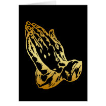 GOLD PRAYING HANDS CARDS