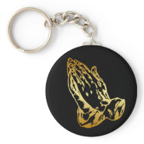 GOLD PRAYING HANDS KEY CHAINS