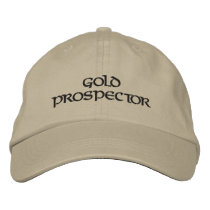 Gold Prospector Panning Embroidered Hat Cap
