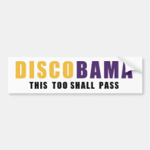 Gold & Purple on White Bumper Sticker