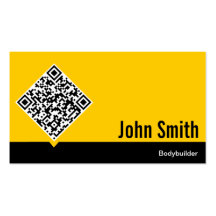 Gold QR Code Bodybuilding Business Card