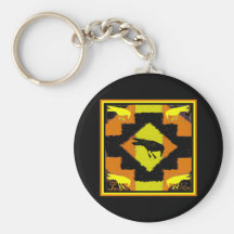 Gold Raven Blanket Key Chain