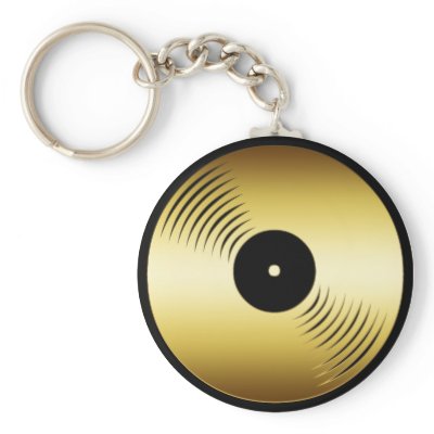 GOLD RECORD ALBUM KEY CHAINS by dgpaulart