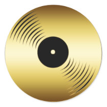 GOLD RECORD ALBUM STICKERS