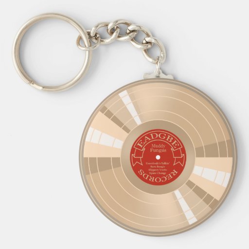 Gold Record Keychain