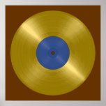 Gold Record with Blue Label
