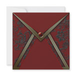 Gold Red Black Damask Party Template