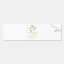 Gold Ribbon Bumper Stickers