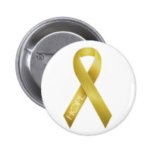 Gold Ribbon Button