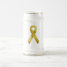 Gold Ribbon Coffee Mug
