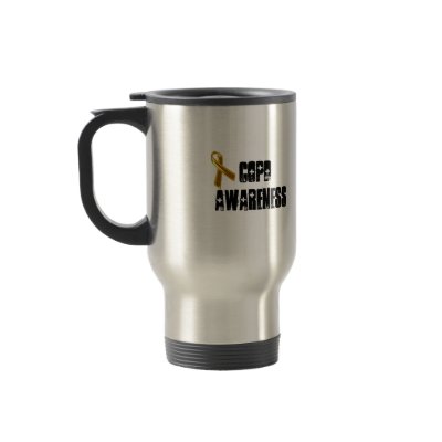 Gold_ribbon, COPDAwareness Mugs by malorysara