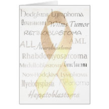 Gold Ribbon Greeting Card
