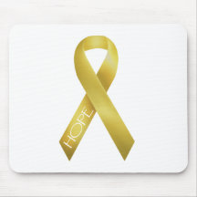 Gold Ribbon Mousepad
