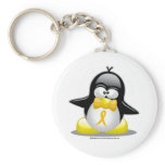 Gold Ribbon Penguin Keychains
