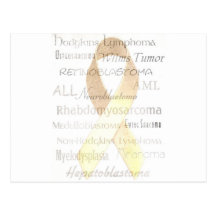 Gold Ribbon Post Cards