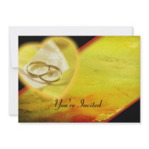Gold Rings Glow Set Custom Invitation