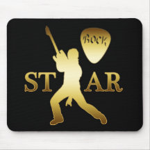 GOLD ROCK STAR MOUSE PADS