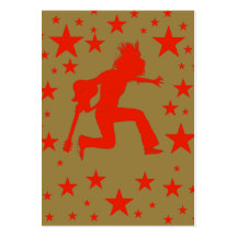 "Gold Rockstar" Chubby Card Business Card Template