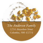 Gold Rose Vine Design - Return Address Labels