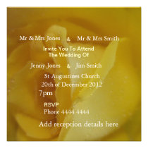 Gold Rose Wedding Invitations invitations
