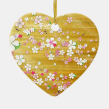 Gold Sakura Kimono Ornament