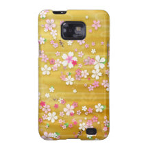 Gold Sakura Kimono Samsung Galaxy S2 Covers