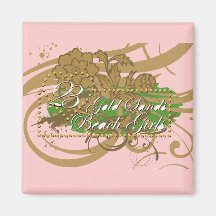 Gold Sands Beach Girls Tshirts and Gifts Refrigerator Magnets