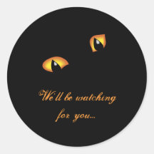 Gold Scary Eyes Stickers