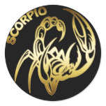 GOLD SCORPIO STICKER