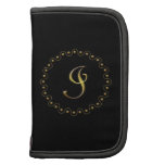 Gold Script "I" with Dots & Wave Folio Planners