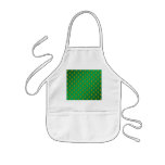 Gold shamrocks on green apron