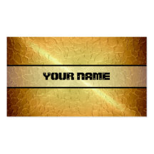 Gold Shiny Stainless Steel Metal Business Card Template