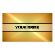 Gold Shiny Stainless Steel Metal Business Cards