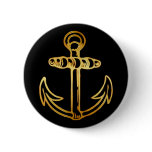 GOLD SHIPS ANCHOR PINBACK BUTTONS
