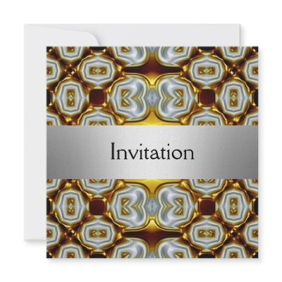 Gold Silver Party Invitation by willie50