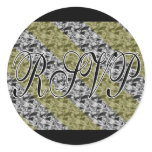 Gold & Silver RSVP Stickers / Envelope Seals