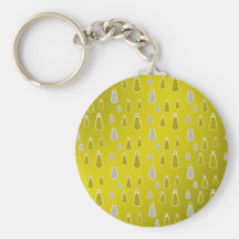 Gold silver snowmen on gold fade key chains