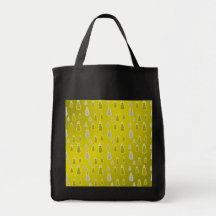 Gold silver snowmen on gold fade tote bag