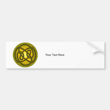 Gold Single Loop Knot Bumper Sticker